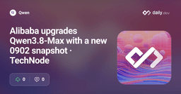 Alibaba upgrades Qwen3.8-Max with a new 0902 snapshot ·...