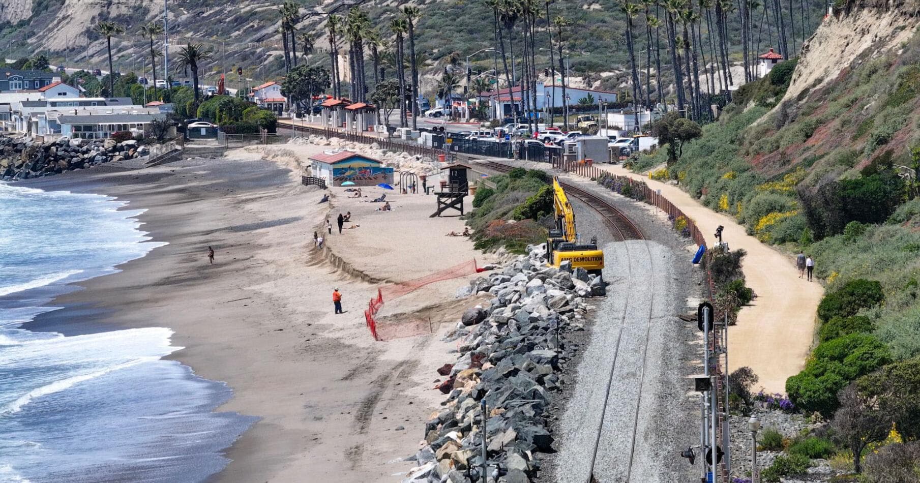 Coastal erosion once again suspends trains between San Diego ...