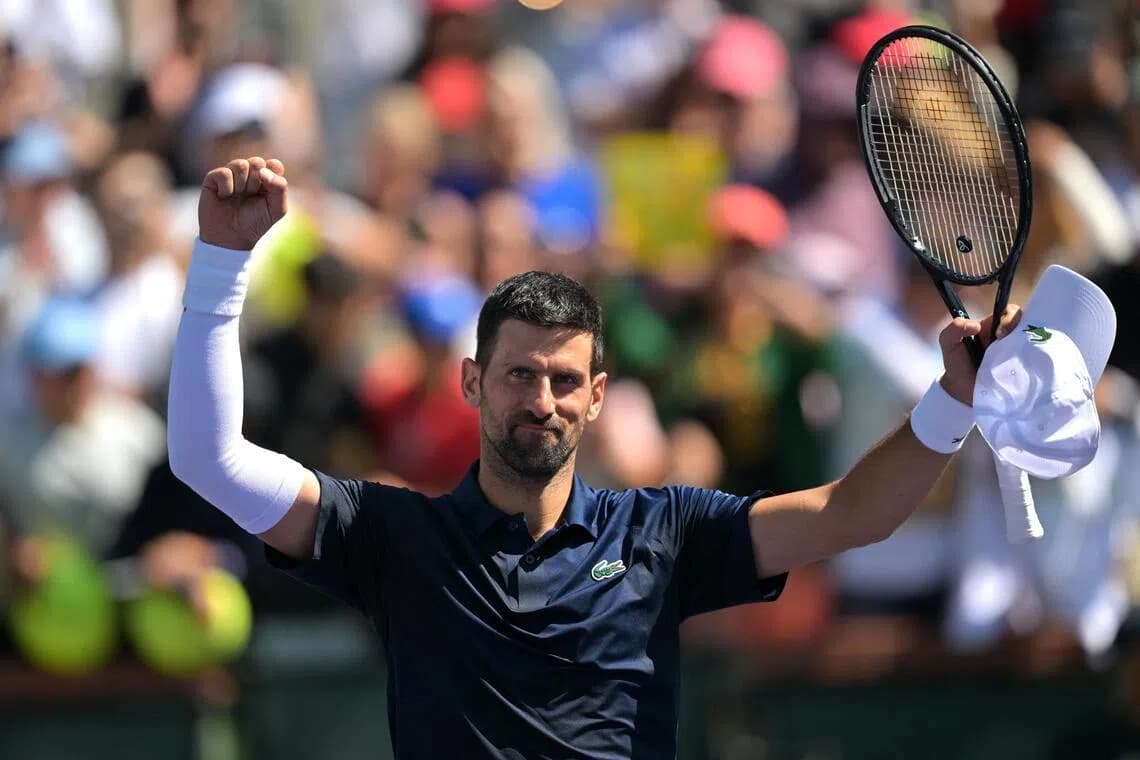 Novak Djokovic reaches Indian Wells last 16, as Jessica Pegula fights back to progress | The Straits Times