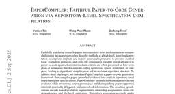 PaperCompiler: Faithful Paper-to-Code Generation via Repository-Level Specification Compilation
