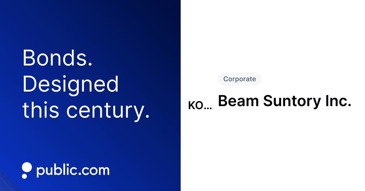 Buy Suntory Global Spirits Inc. Bond - 01/15/2036 at 5.40% - Public.com