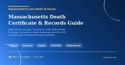 Massachusetts Death Certificate & Death Records Guide