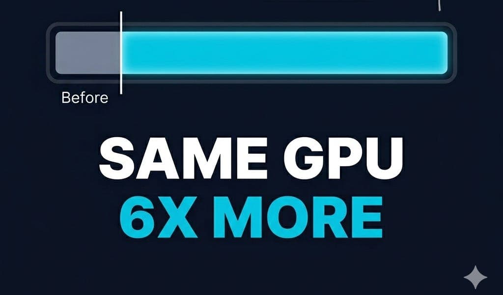 Your GPUs Just Got 6x More Valuable. No New Hardware Required.
