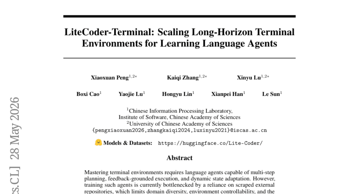LiteCoder-Terminal: Scaling Long-Horizon Terminal Environments for Learning Language Agents