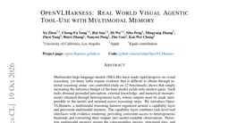 OpenVLHarness: Real World Visual Agentic Tool-Use with Multimodal Memory