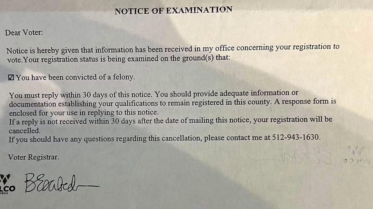 Texas Republicans' Latest Attempt To Purge Voting Rolls 