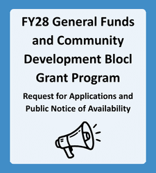 FY28 General Funds and CDBG Application Release