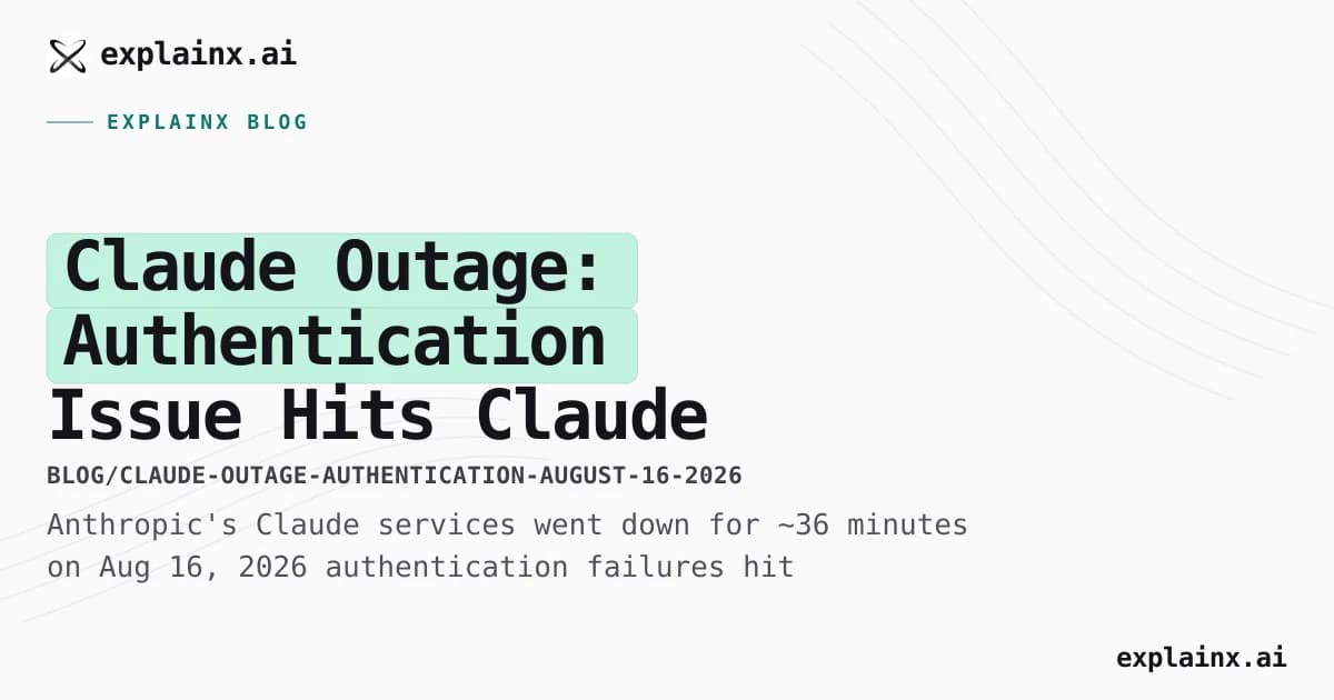 Claude Outage Aug 16 2026 — What Broke, How Long, Fix