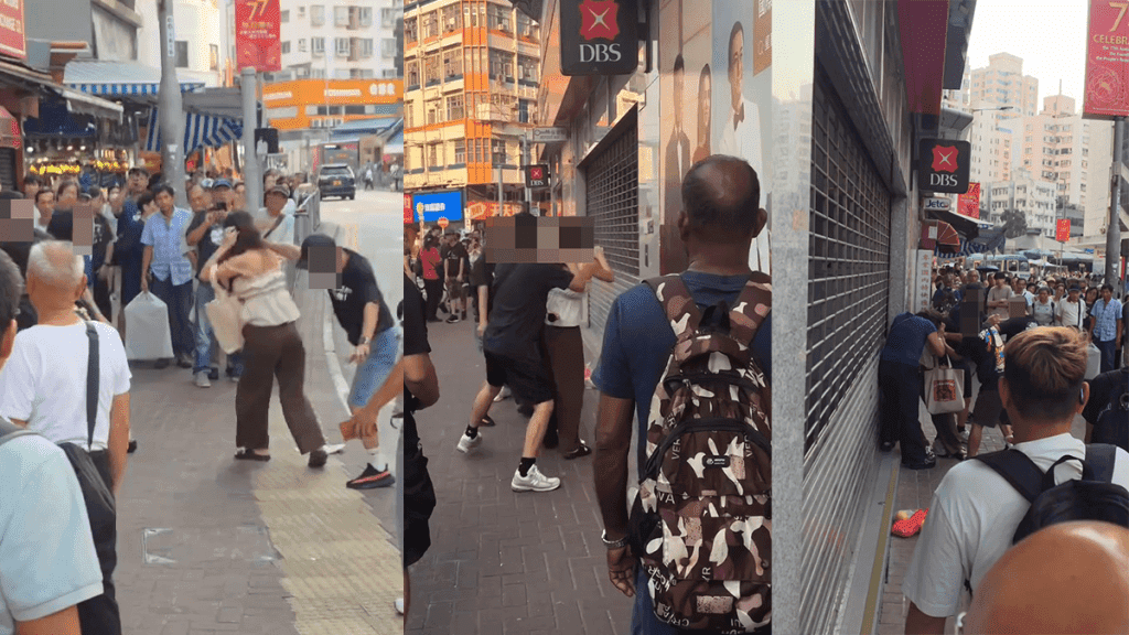 Yuen Long street fight involving five people caught on video
