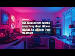 Five data sources say the same thing about bitcoin market. It's thinning from the inside