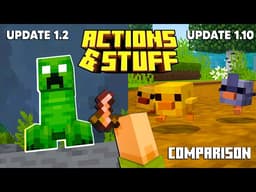 FEATURE EVOLUTION COMPARISON of Actions & Stuff UPDATES in Bedrock (1.21 - 26.1)