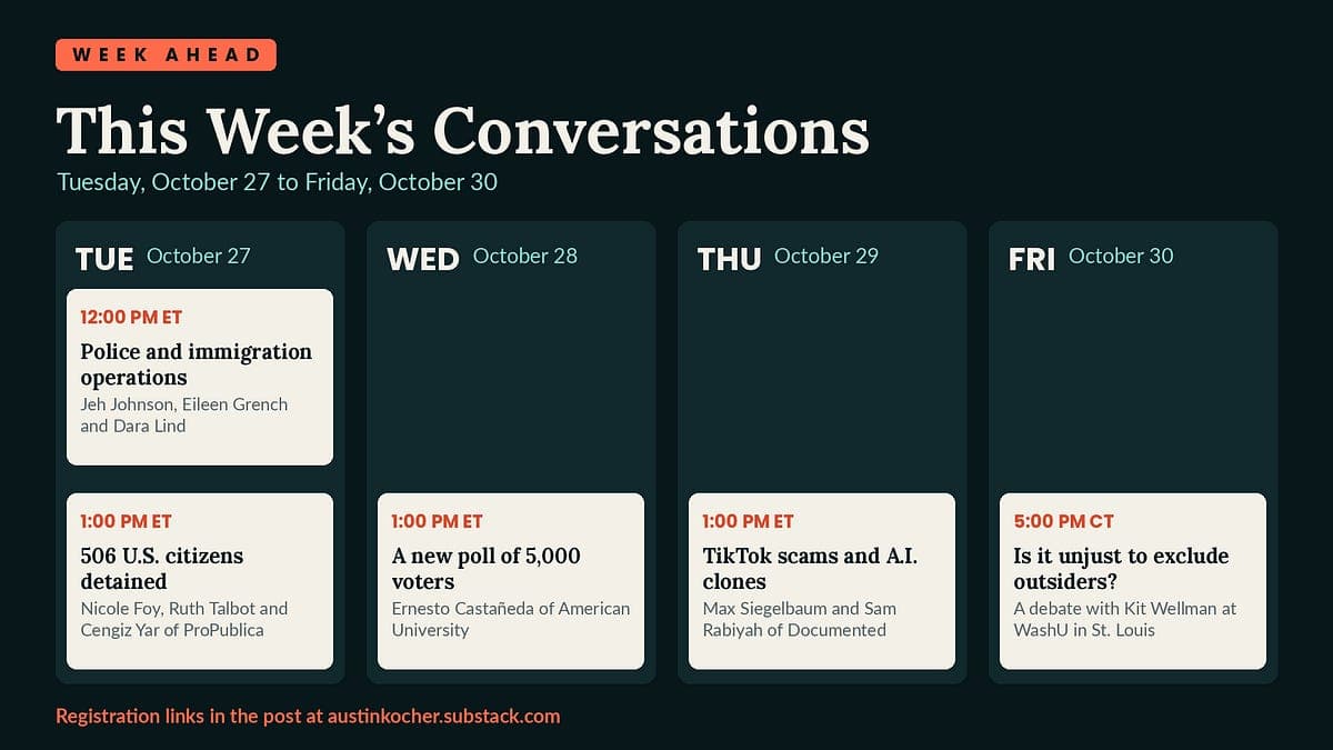 The Week Ahead: Five Urgent Conversations about Immigration