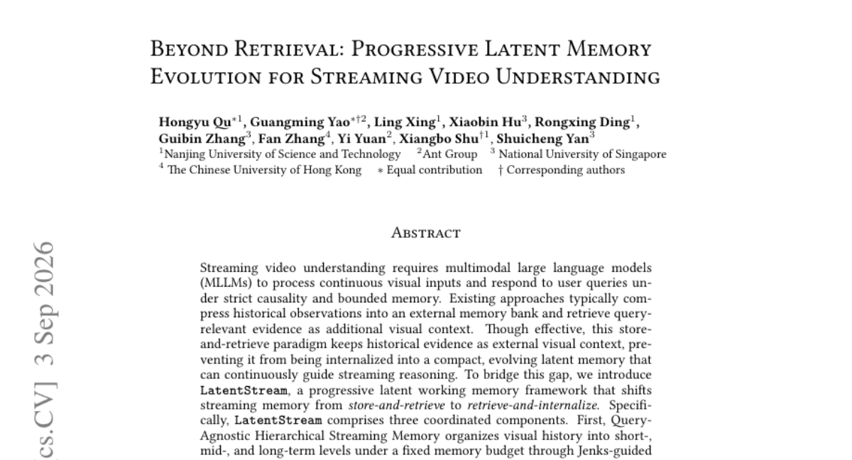 Beyond Retrieval: Progressive Latent Memory Evolution for Streaming Video Understanding