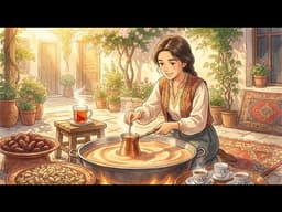 Making Cozy Turkish Coffee on Hot Sand | Ghibli Style Slow Living & Cooking