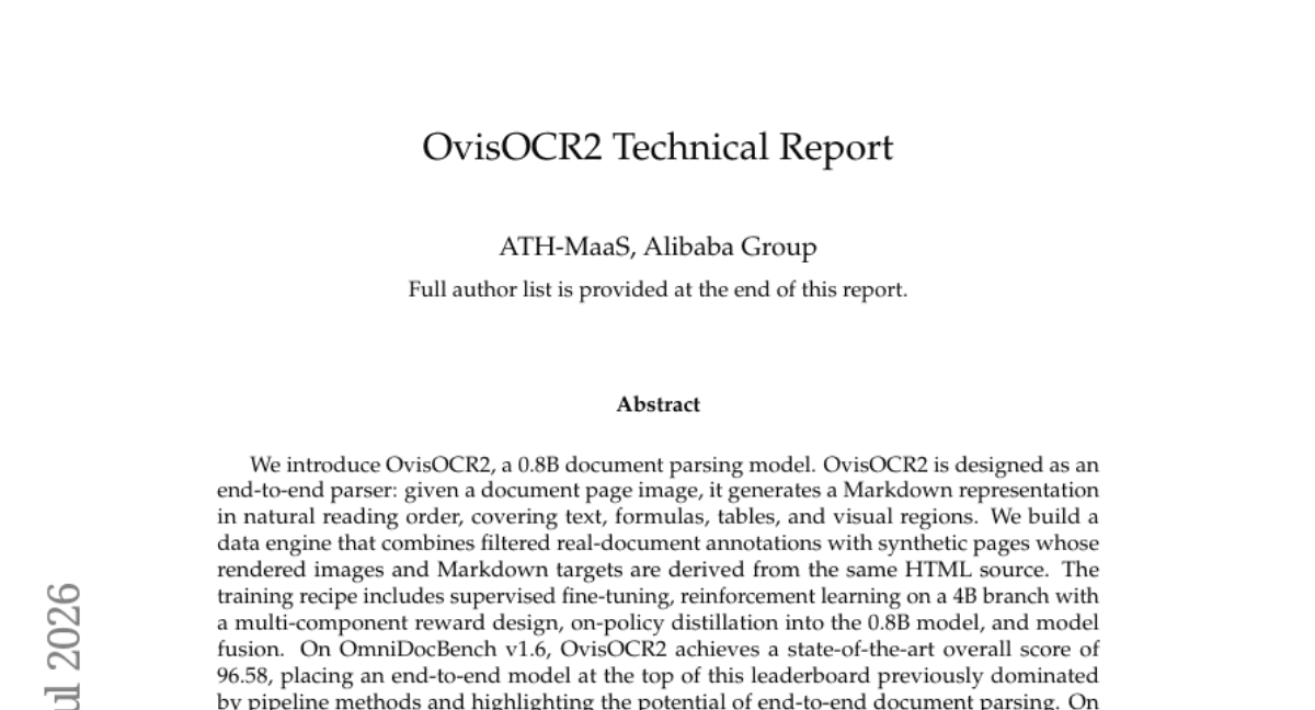 OvisOCR2 Technical Report