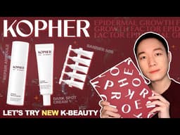 New KOPHER Korean Skincare - EGF Ampoule, Dark Spot Cream, Acne SOS System 💦 sensitive skin 코페르