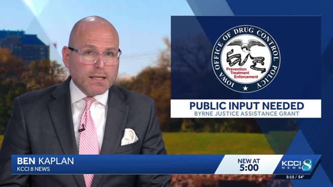 Iowa seeks public input on $2 million drug and crime reduction grant | Watch