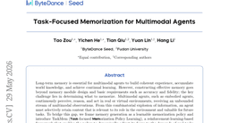 Task-Focused Memorization for Multimodal Agents