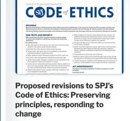Suggested updates to the Society of Professional Journalists ...