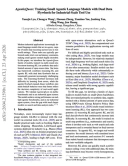 @omarsar0: NEW paper from Alibaba.

A 30B MoE with only 3B active params matches Qwen3-235B on real tool-use wo...