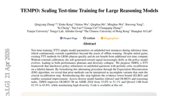 TEMPO: Scaling Test-time Training for Large Reasoning Models