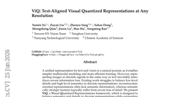 ViQ: Text-Aligned Visual Quantized Representations at Any Resolution
