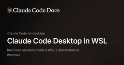 Claude Code Desktop in WSL