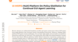 UI-MOPD: Multi-Platform On-Policy Distillation for Continual GUI Agent Learning