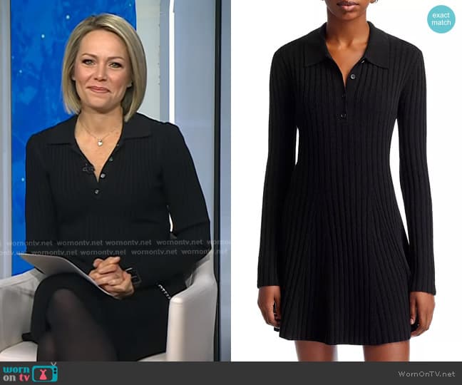 WornOnTV: Dylan’s black ribbed knit polo dress on Today | Dylan Dreyer | Clothes and Wardrobe from TV