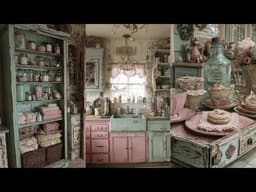 Colorful Shabby Chic Cottage Looks Like A Beautiful Memory | Pink And Faded Mint Vintage Charm