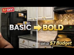 Basic to BOLD Backsplash on a $7.00 Budget / Pt 2 Kitchen Makeover