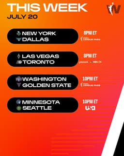 @WNBA: Consider your plans handled for the week 🍿

Your guide to every WNBA matchup on the schedule, capped...