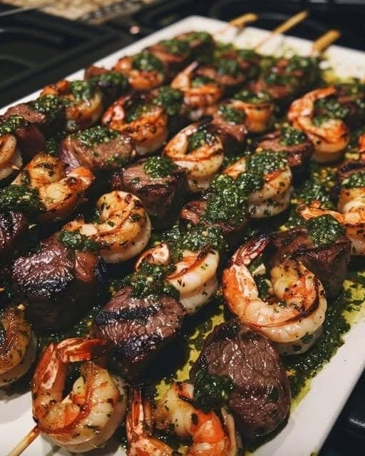 Chimichurri Surf & Turf Skewers – Your New Favorite BBQ Showstopper