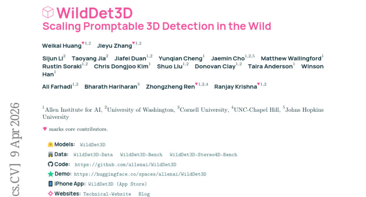 WildDet3D: Scaling Promptable 3D Detection in the Wild