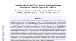 How Does Reasoning Flow? Tracing Attention-Induced Information Flow for Targeted RL in LLMs