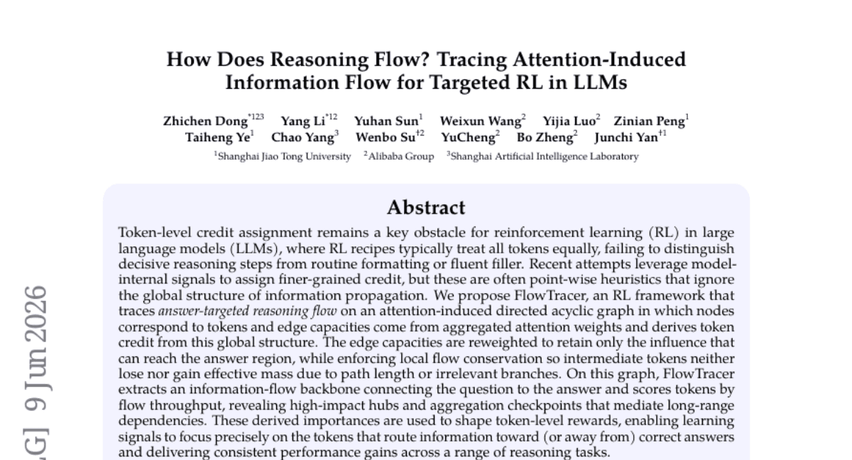 How Does Reasoning Flow? Tracing Attention-Induced Information Flow for Targeted RL in LLMs
