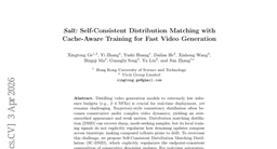 Salt: Self-Consistent Distribution Matching with Cache-Aware Training for Fast Video Generation