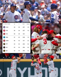 @MLB: Entering today, 8 teams are separated by 5.5 games or less in the National League Wild Card race 👀

...