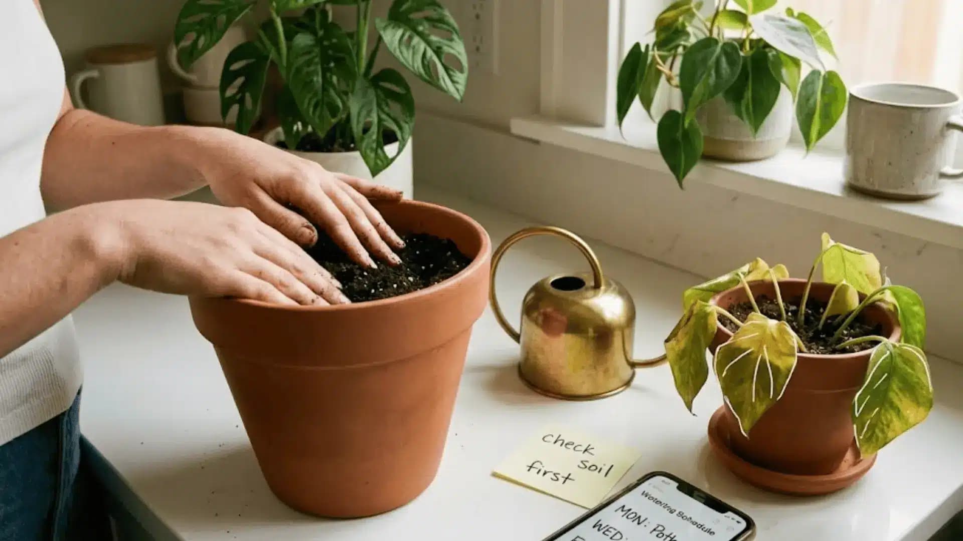 How Often to Water Indoor Plants and Stop Overwatering - Seed Sheets