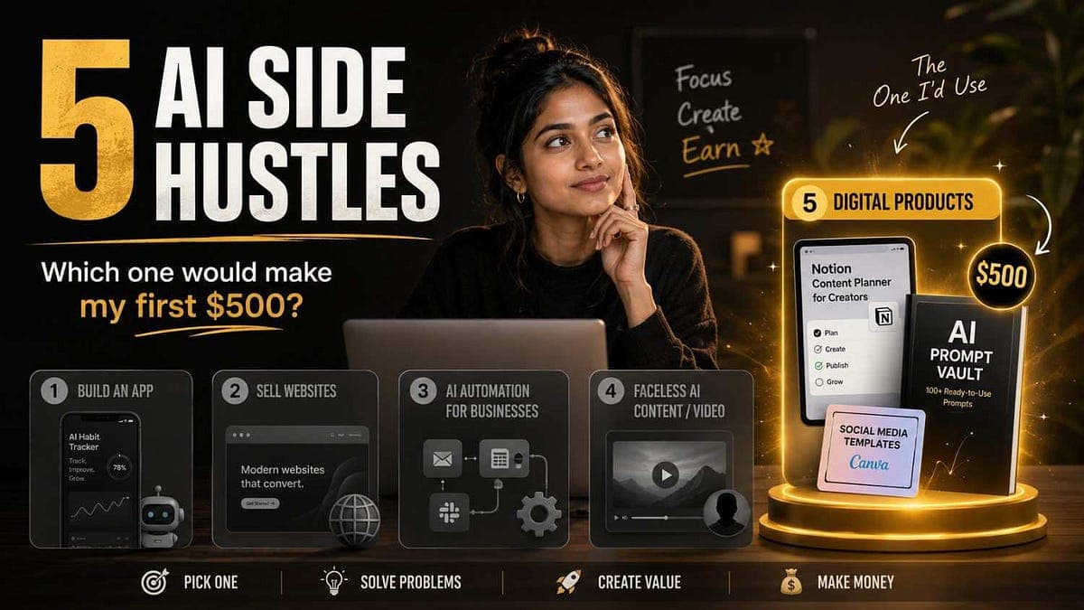 I Tried 5 AI Side Hustle Ideas — This Is the One I'd Use to ...