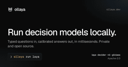 Ollaya · Run decision models locally