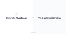 Gemini 3.1 Flash Image vs Phi-4-multimodal-instruct