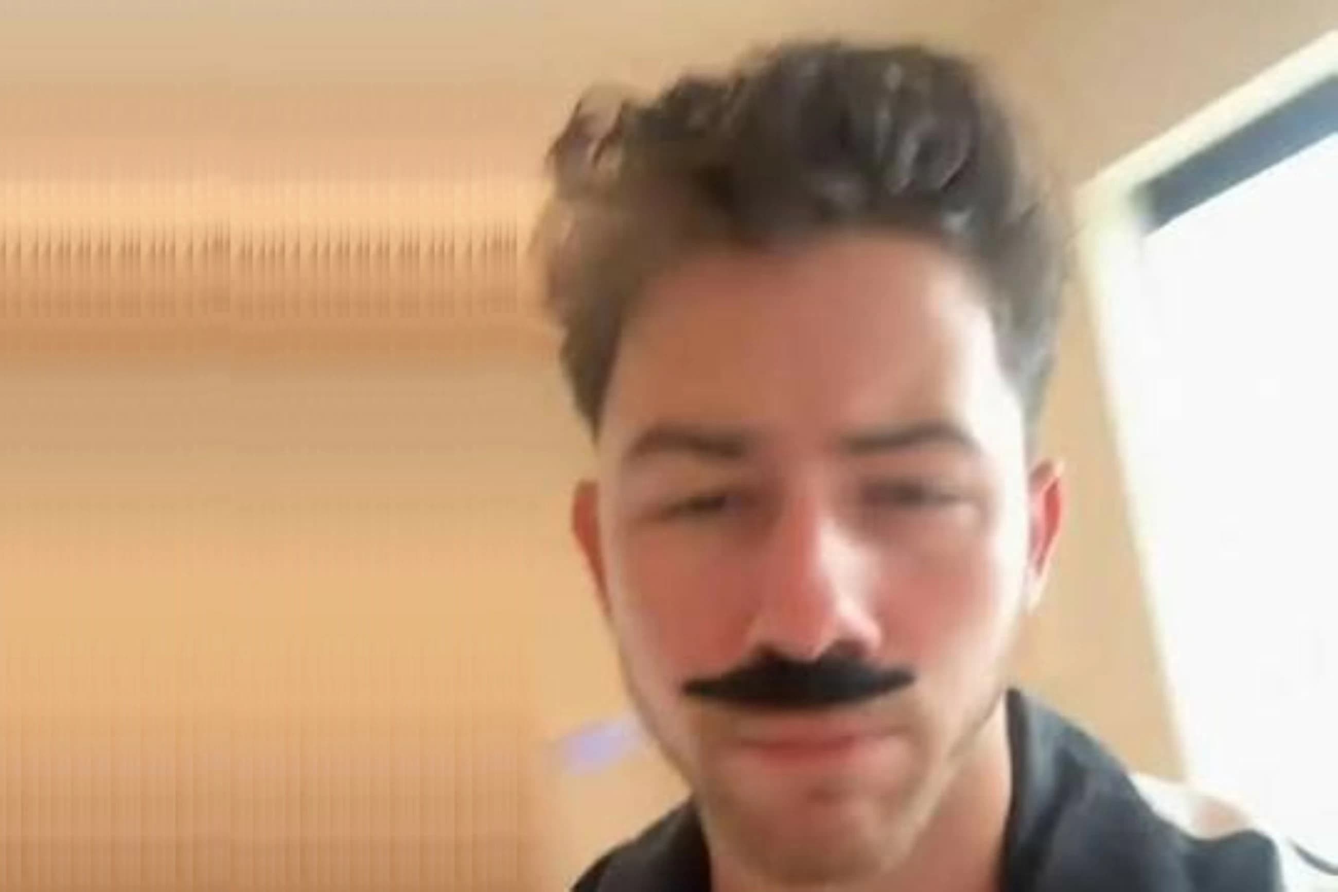 Nick Jonas pranks his dog with fake moustache, leaves him confused