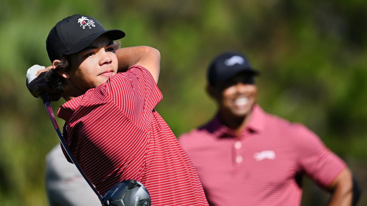 Charlie Woods battles to stay above Junior PGA cut line