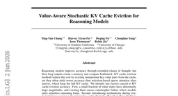 Value-Aware Stochastic KV Cache Eviction for Reasoning Models