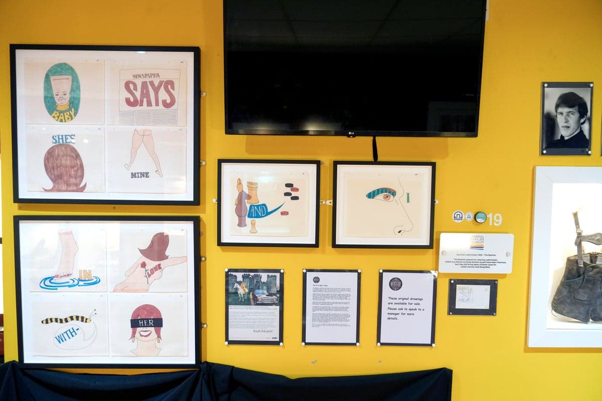 John Lennon’s unearthed art to go on display at Beatles museum