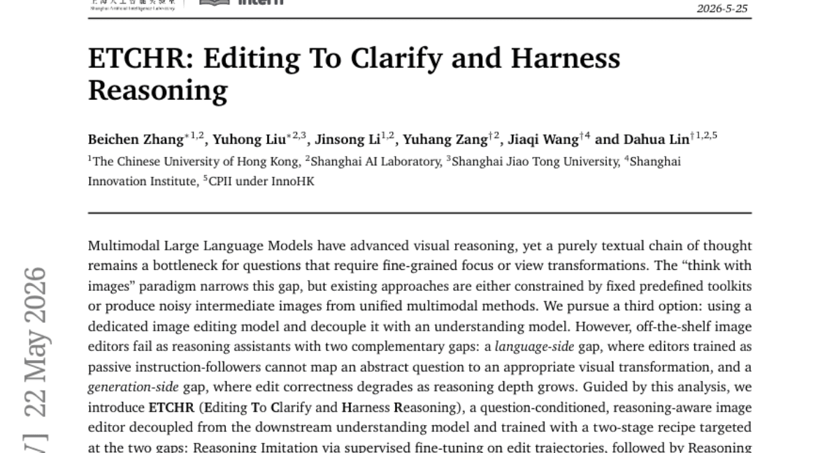 ETCHR: Editing To Clarify and Harness Reasoning