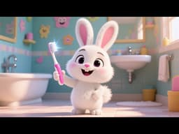 Brush Brush Bunny Time! 🐰 Fun Toothbrushing Song for Kids | Nursery Rhymes & Morning Routine 🎶✨
