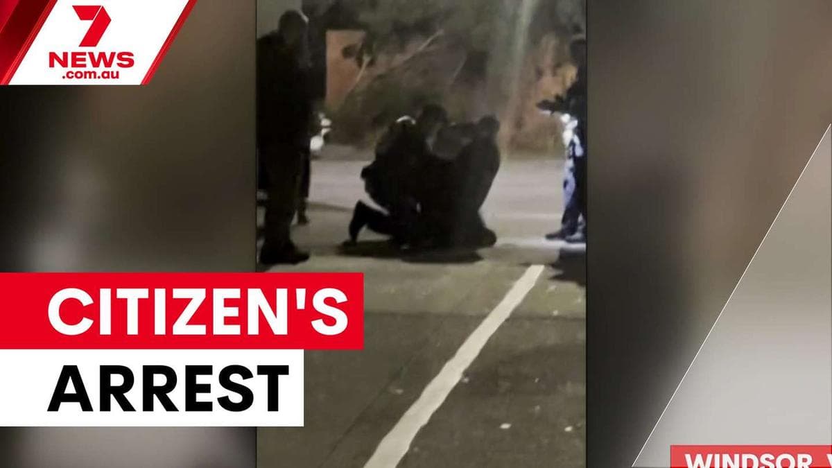 Drunk driver tackled in citizen's arrest after Windsor crash | 7NEWS