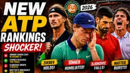 French Open ATP RANKINGS SHOCKER | Sinner Humiliated ...